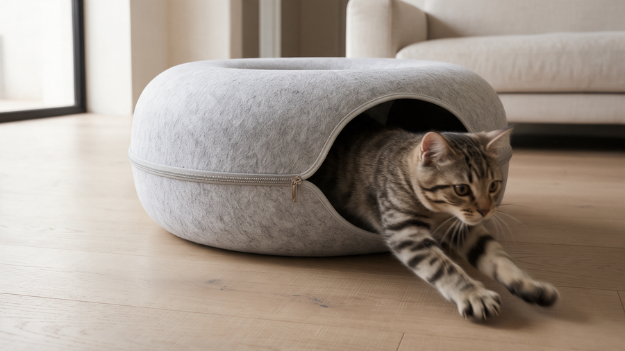 The Tunnel — Felt Cat Bed & Tunnel — It holds its shape