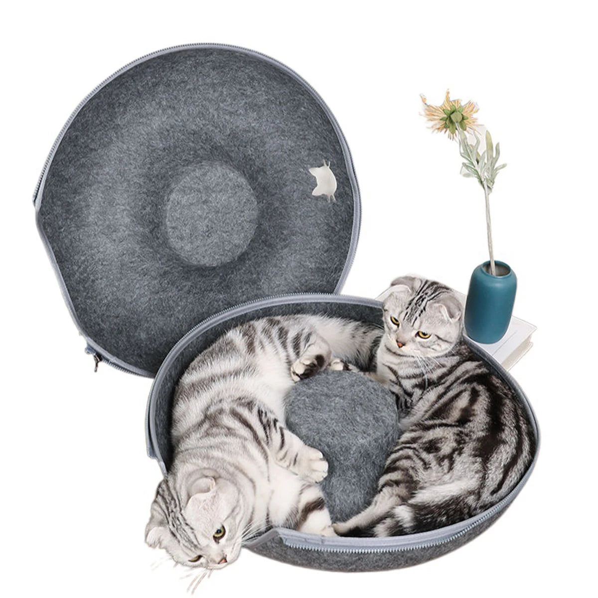 The Tunnel — Felt Cat Bed & Tunnel