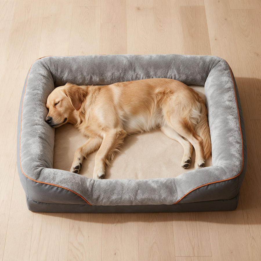 The Hollow — Orthopedic Bolster Dog Bed — A headrest wherever they land
