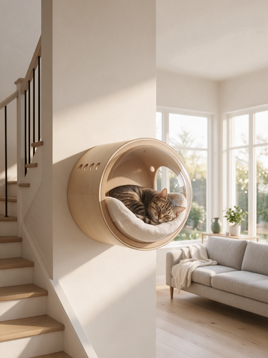 The Capsule — Acrylic Cat Bed construction detail