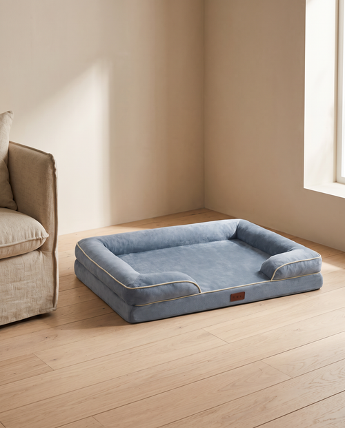 The Fold orthopedic dog bed in an Australian living room